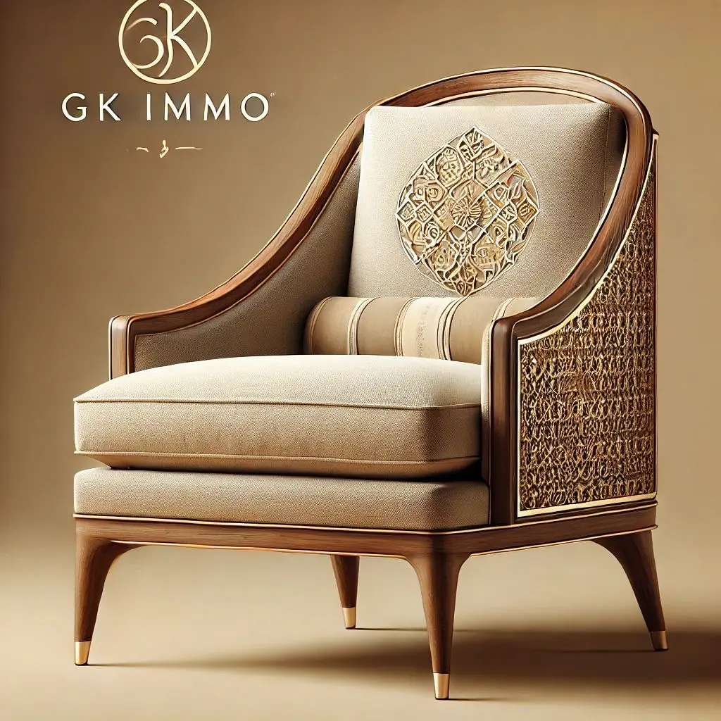 Fauteuil design avec touches marocaines