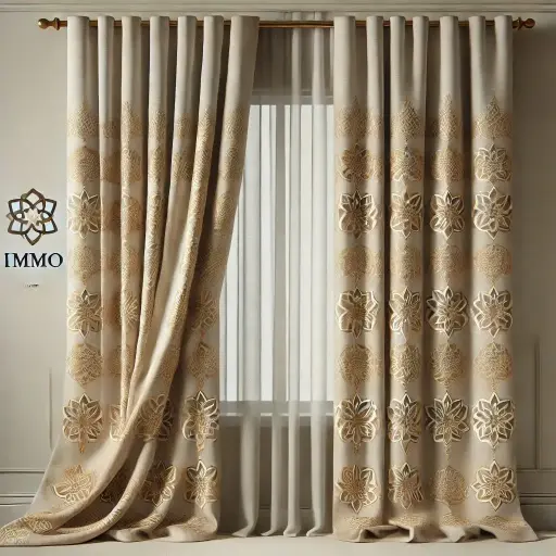 Rideaux en tissu inspiré des motifs marocains