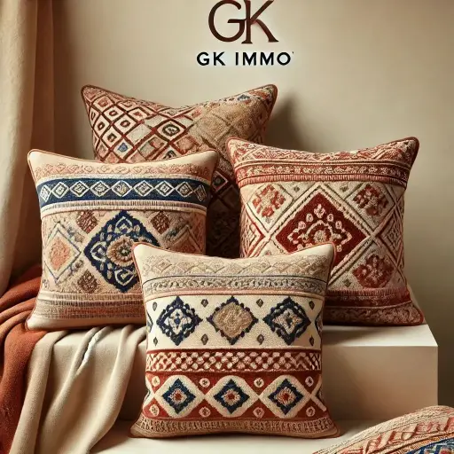 Coussins décoratifs avec motifs berbères