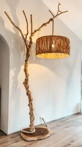 Lampe en bois